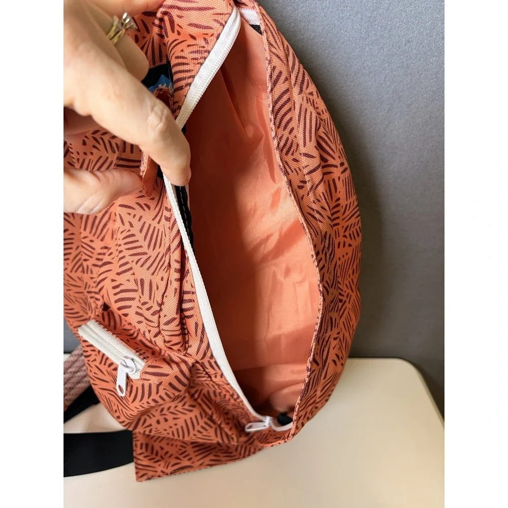 Kavu Rope Sling Crossbody Backpack Orange Tribal Geometric Hiking Rope Bag